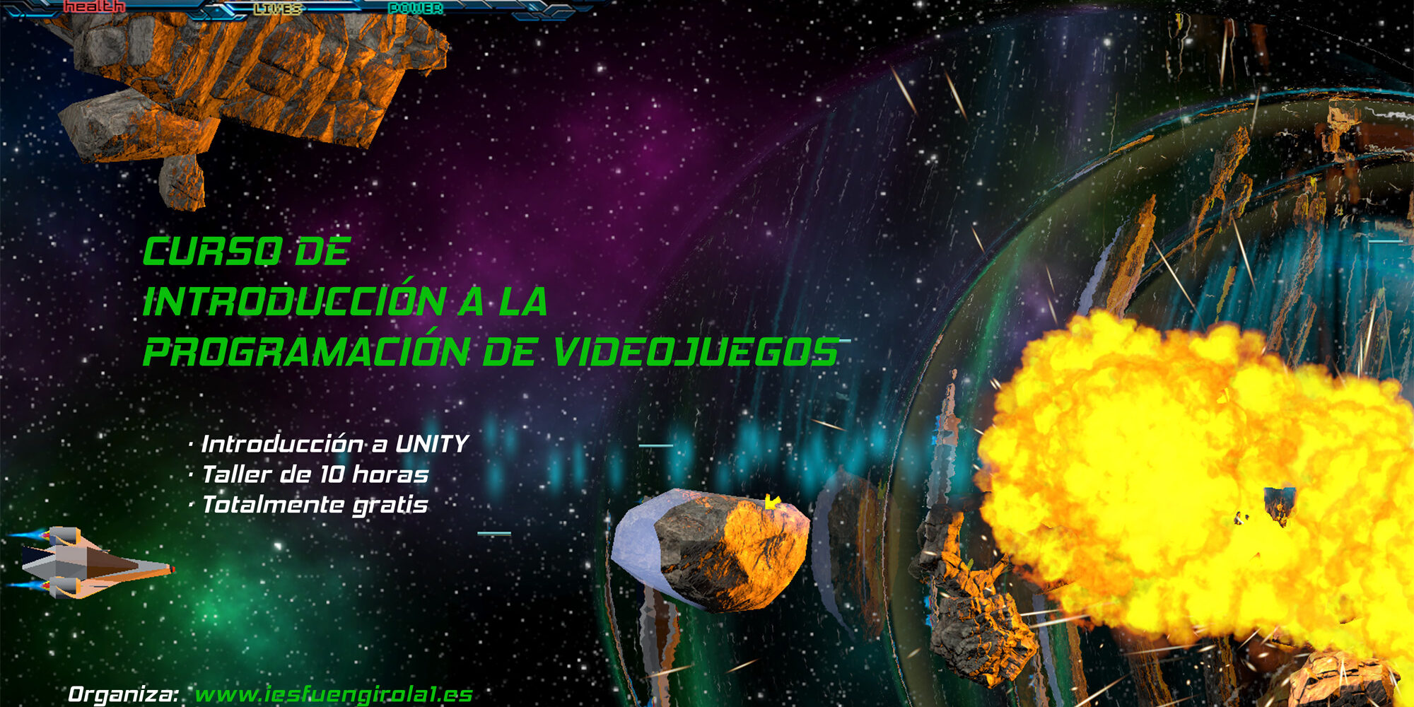 Imagen de Cabecera de promoción del taller de Unity